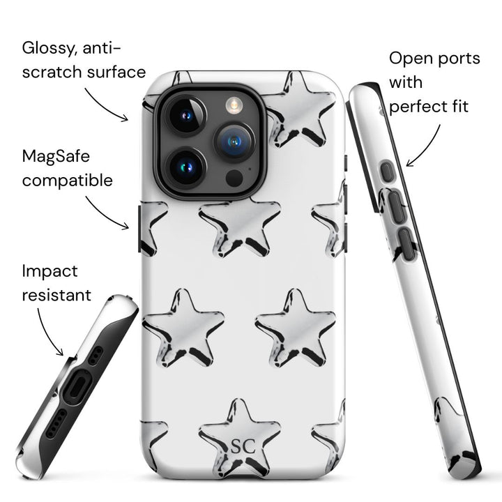 Chrome Stars iPhone Case