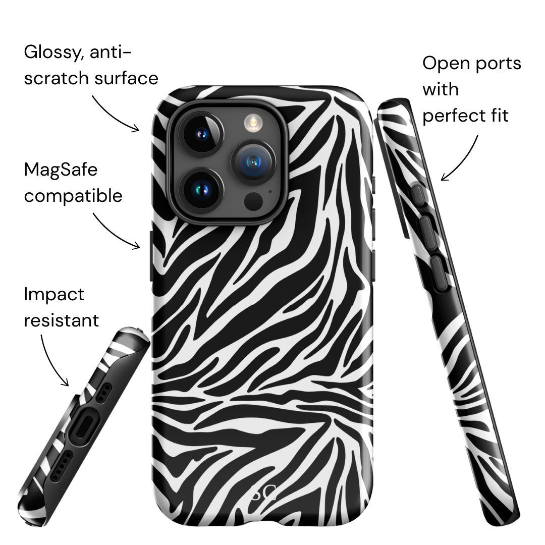 Zebra Crush iPhone Case